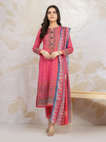 Edenrobe EWU22V1 23645 Pink Khayal Summer Lawn 2022